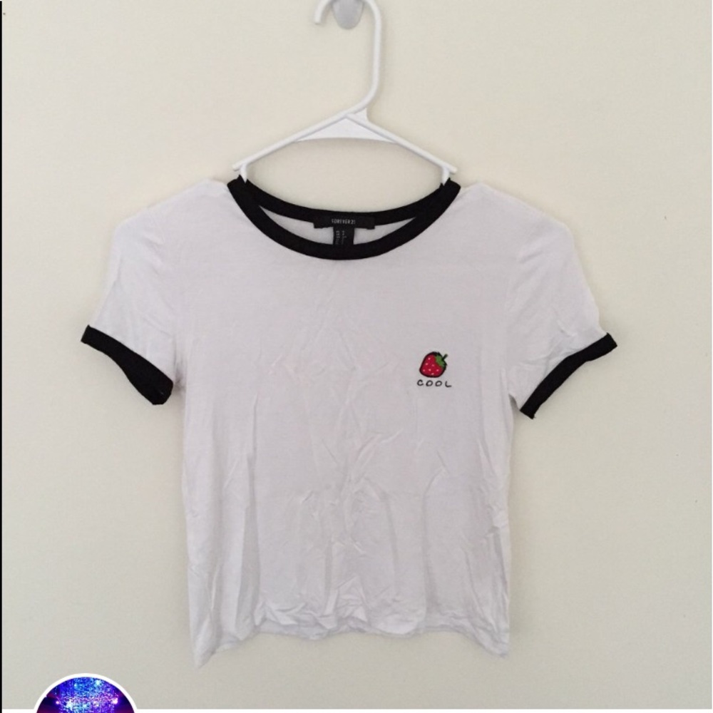 Forever 21 Cool strawberry crop top